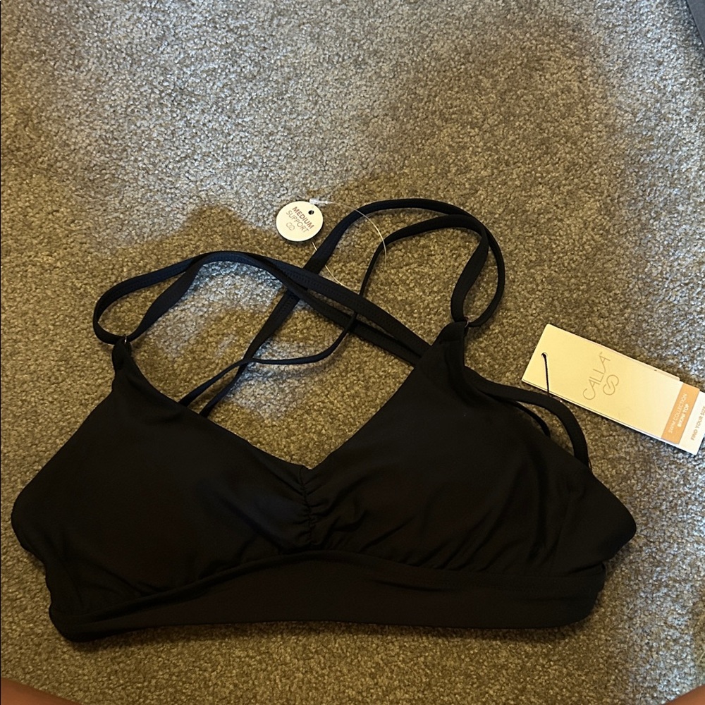 CALIA by Carrie Underwood Black Bikini Top